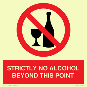 STRICTLY NO ALCOHOL BEYOND THIS POINT